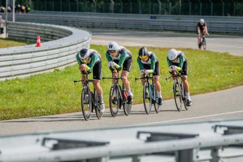 Team.LEODIN.de beim 44. BMW Mannschaftszeitfahren 24.09.2023 Aschheim ©Alexandra Weinert Stefan Oettl Sebastian Weinert Robert Greiner Leon Echtermann